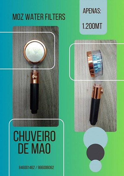 Chuveiro de Mão com Ventilador 1.200Mt