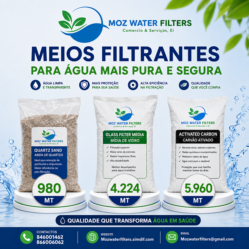 MEIOS FILTRATANTE para agua mais pura